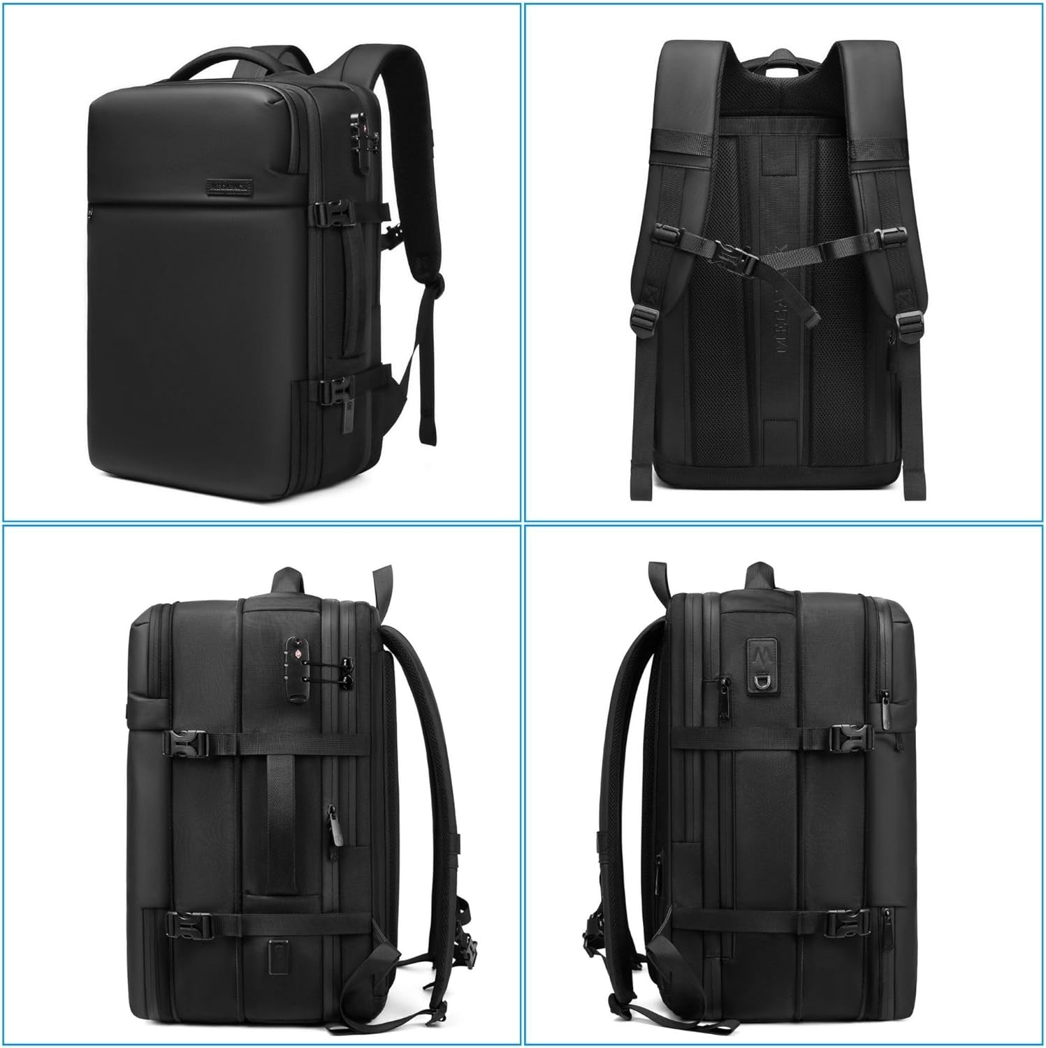 Vacuum Travel Backpack, 70L Expandable Air Vacuum Backpack for Travel, Vacpack Travel Vacuum Bags with Pump, TSA Lock, USB Charging Port, Waterproof